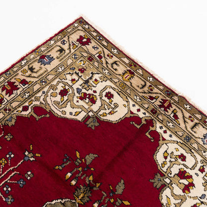 Oriental Rug Anatolian Hand Knotted Wool On Cotton 148 X 297 Cm - 4' 11'' X 9' 9'' Burgundy C021 ER12