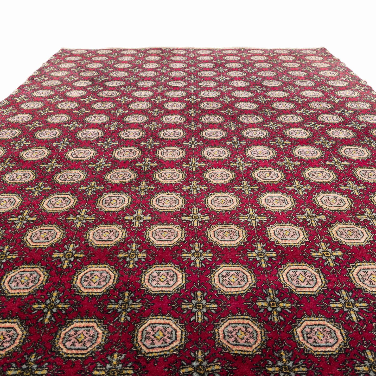 Oriental Rug Anatolian Hand Knotted Wool On Cotton 151 X 236 Cm - 5' X 7' 9'' Red C014 ER12