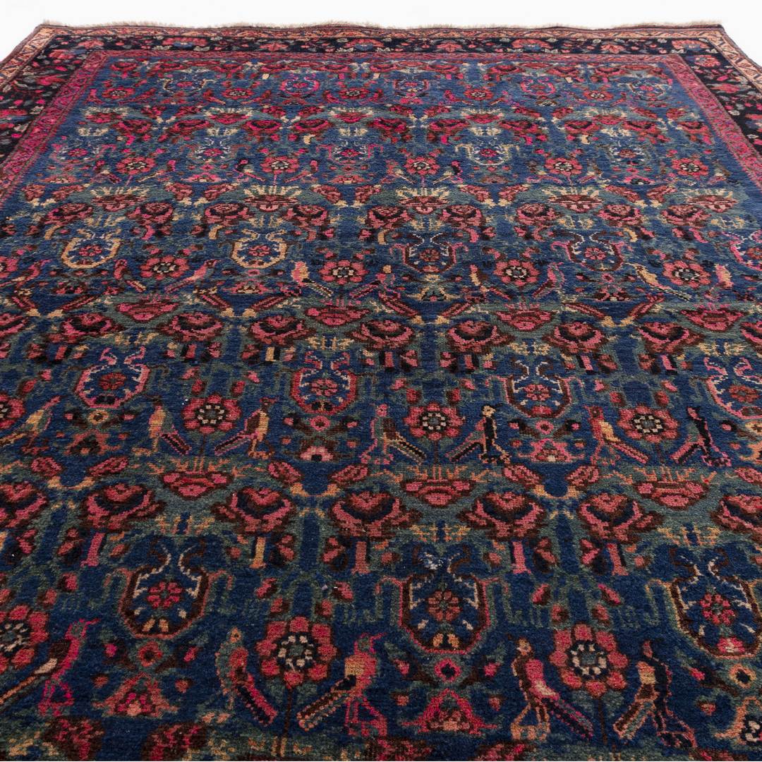 Oriental Rug Anatolian Hand Knotted Wool On Cotton 162 X 244 Cm - 5' 4'' X 8' 1'' Navy Blue C012 ER12