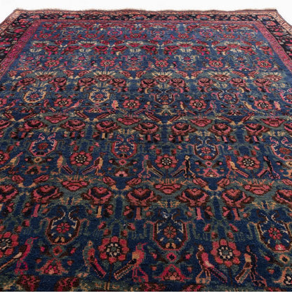 Oriental Rug Anatolian Hand Knotted Wool On Cotton 162 X 244 Cm - 5' 4'' X 8' 1'' Navy Blue C012 ER12