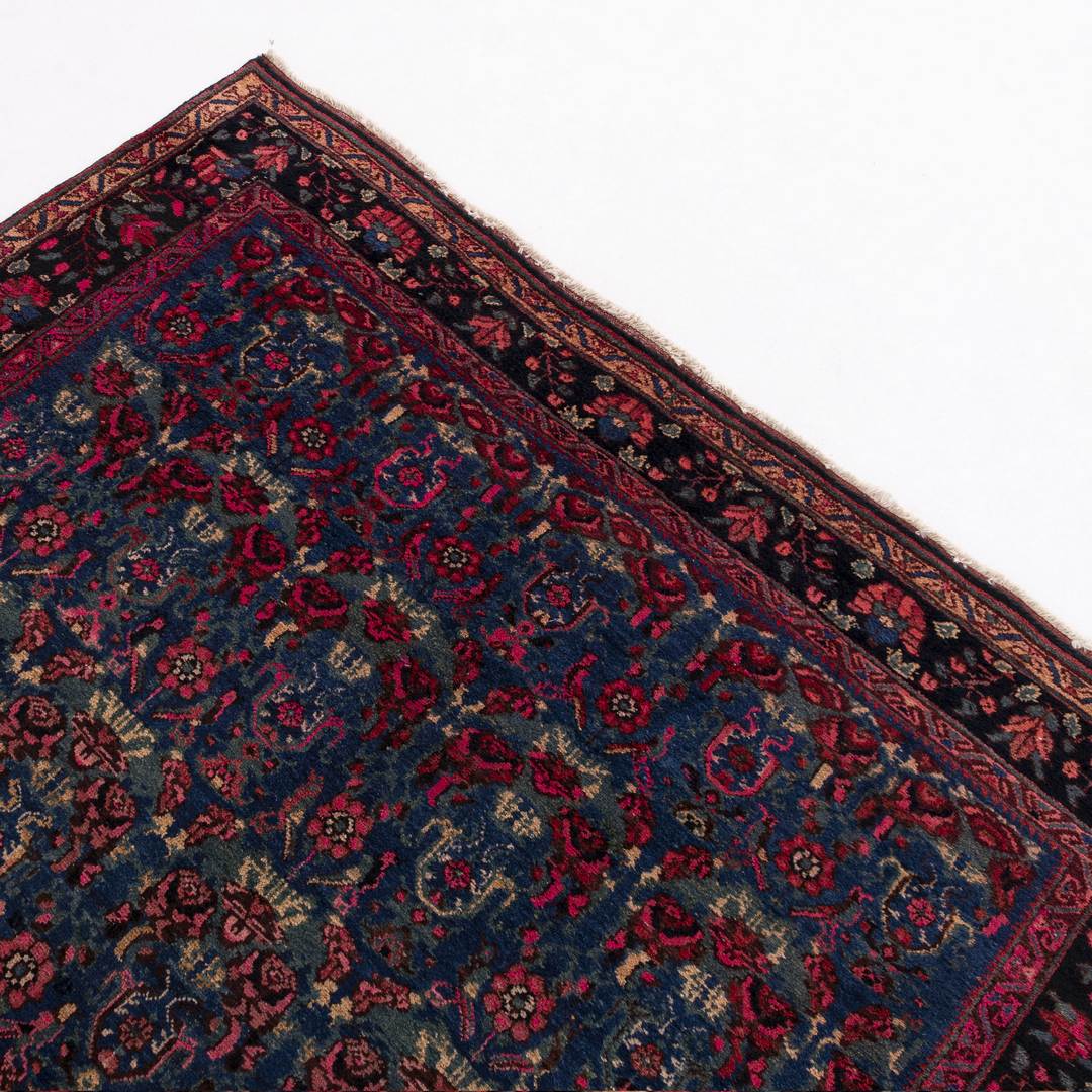 Oriental Rug Anatolian Hand Knotted Wool On Cotton 162 X 244 Cm - 5' 4'' X 8' 1'' Navy Blue C012 ER12