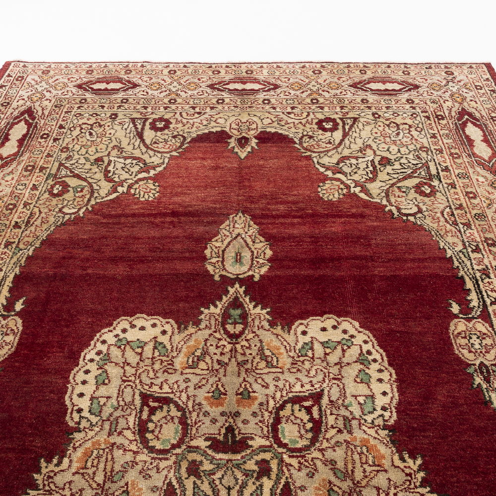 Oriental Rug Anatolian Hand Knotted Wool On Cotton 212 X 376 Cm - 7' X 12' 5'' Red C014 ER23