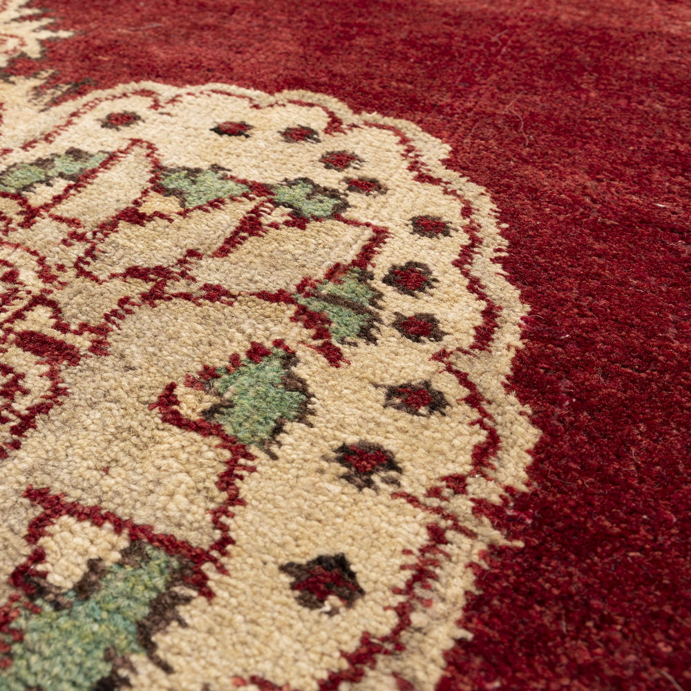 Oriental Rug Anatolian Hand Knotted Wool On Cotton 212 X 376 Cm - 7' X 12' 5'' Red C014 ER23