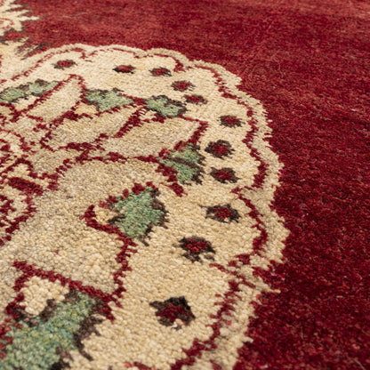 Oriental Rug Anatolian Hand Knotted Wool On Cotton 212 X 376 Cm - 7' X 12' 5'' Red C014 ER23