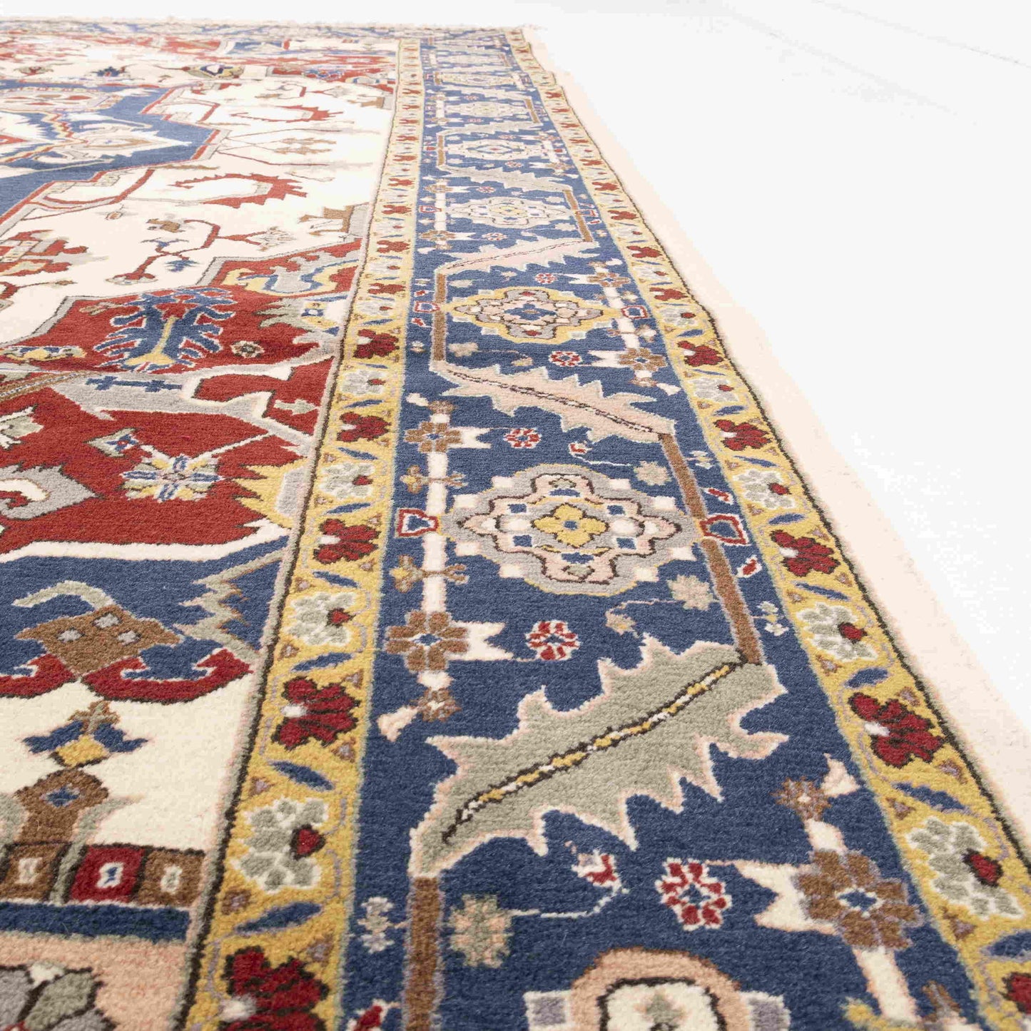 Oriental Rug Anatolian Hand Knotted Wool On Cotton 256 X 362 Cm - 8' 5'' X 11' 11'' Navy Blue C012 ER34