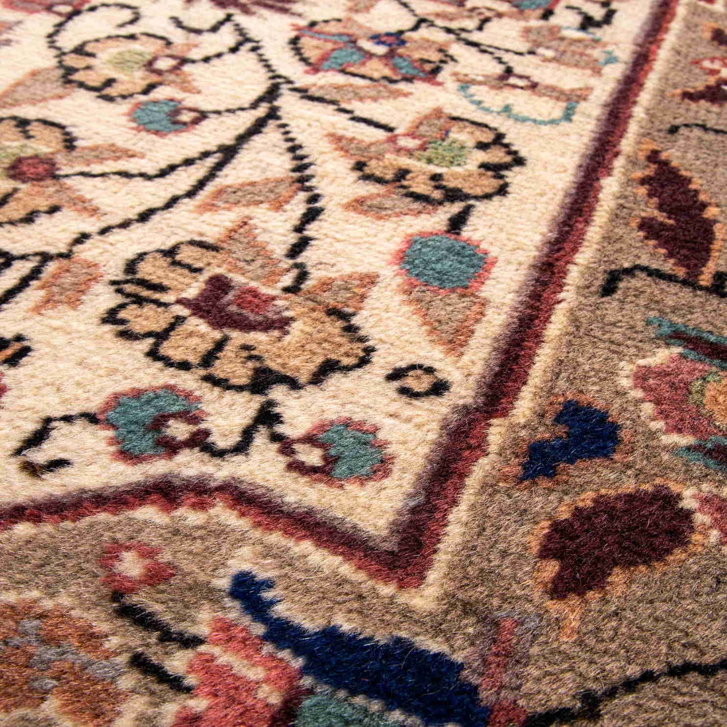 Oriental Rug Anatolian Hand Knotted Wool On Cotton 269 X 394 Cm - 8' 10'' X 13' Sand C007 ER34