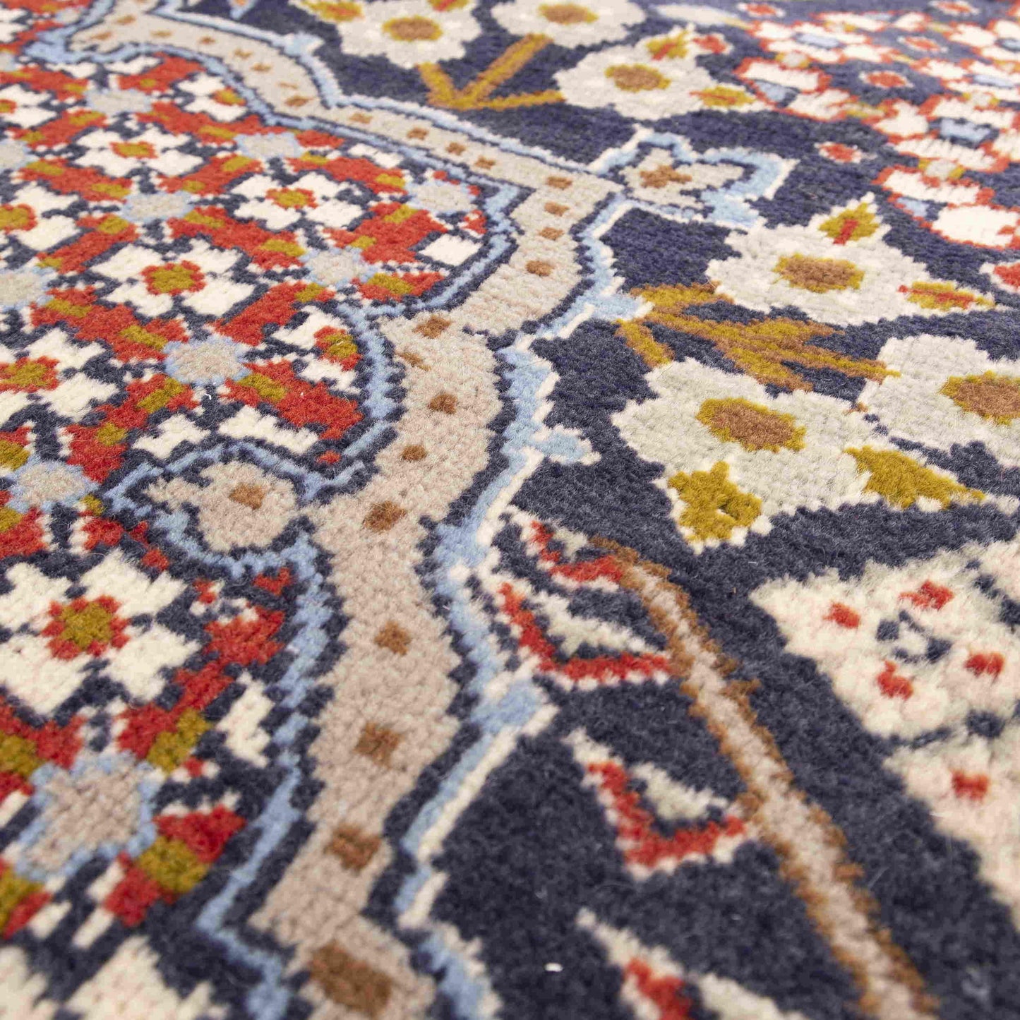 Oriental Rug Anatolian Hand Knotted Wool On Cotton 294 X 400 Cm - 9' 8'' X 13' 2'' Navy Blue C012 ER34