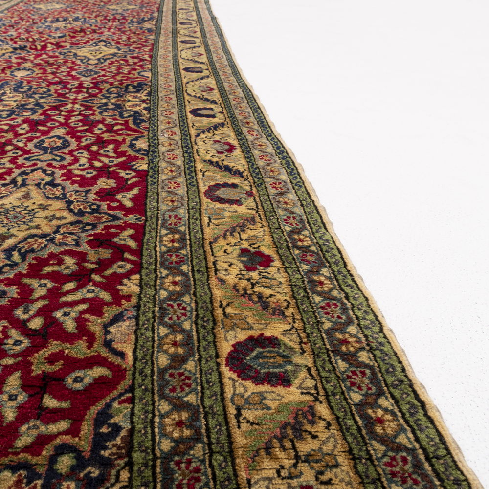 Oriental Rug Anatolian Hand Knotted Wool On Cotton 97 X 292 Cm - 3' 3'' X 9' 7'' Green C001 ER12