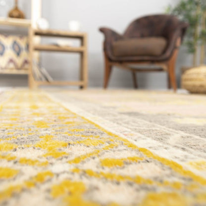 Oriental Rug Anatolian Hand Knotted Wool On Wool 114 X 213 Cm - 3' 9'' X 7' Yellow C006 ER01