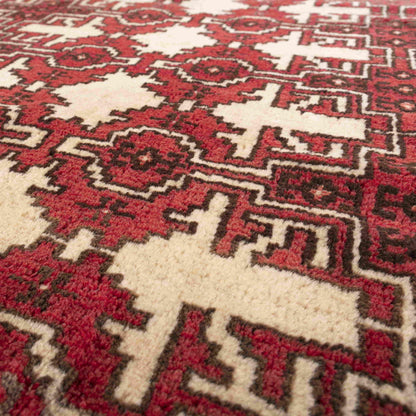 Oriental Rug Anatolian Hand Knotted Wool On Wool 120 X 154 Cm - 4' X 5' 1'' Red C014