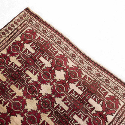 Oriental Rug Anatolian Hand Knotted Wool On Wool 120 X 154 Cm - 4' X 5' 1'' Red C014