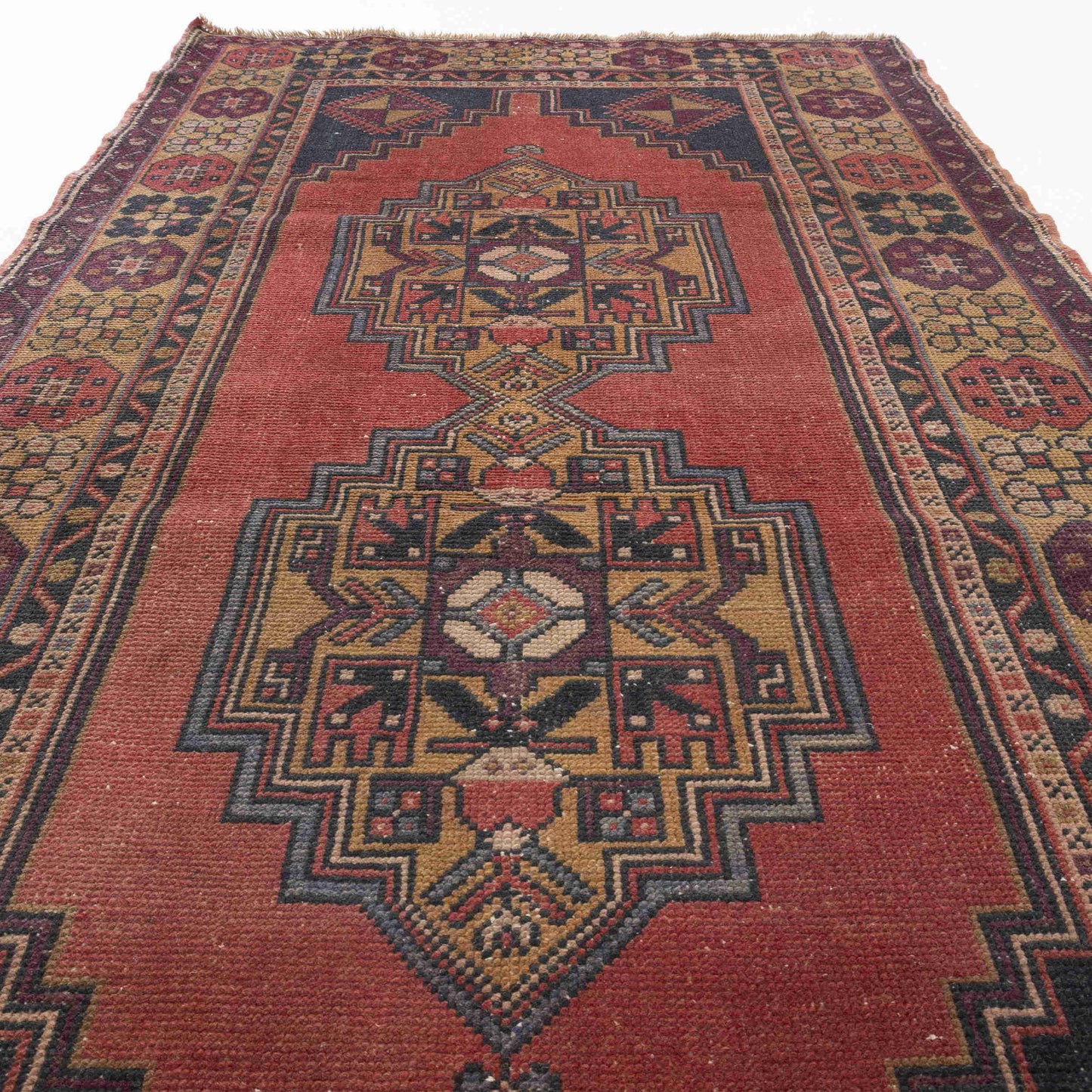 Oriental Rug Anatolian Hand Knotted Wool On Wool 120 X 210 Cm - 4' X 6' 11'' Red C014 ER01