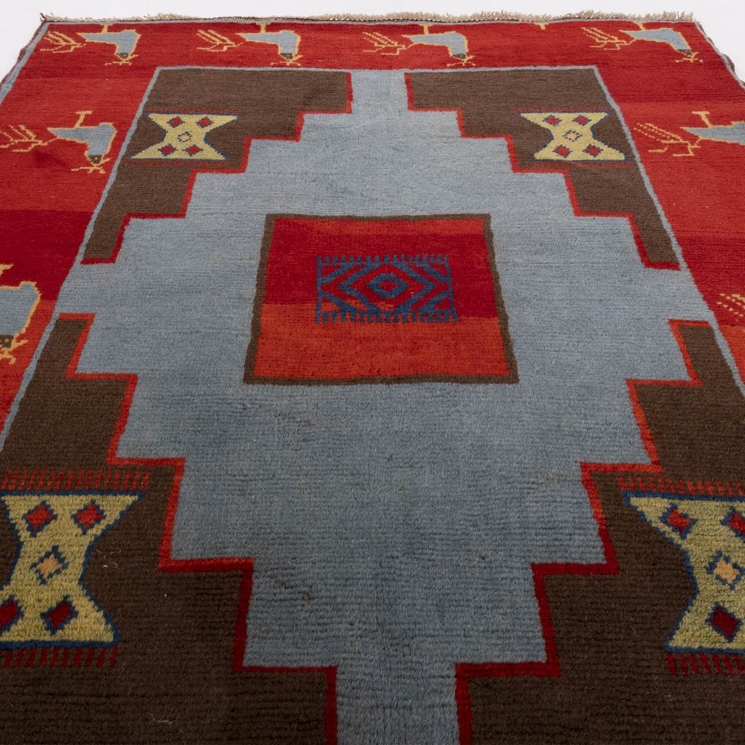 Oriental Rug Anatolian Hand Knotted Wool On Wool 121 X 157 Cm - 4' X 5' 2'' Red C014 ER01