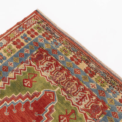 Oriental Rug Anatolian Hand Knotted Wool On Wool 126 X 154 Cm - 4' 2'' X 5' 1'' Red C014 ER01