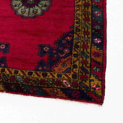 Oriental Rug Anatolian Hand Knotted Wool On Wool 128 X 208 Cm - 4' 3'' X 6' 10'' Burgundy C021 ER01