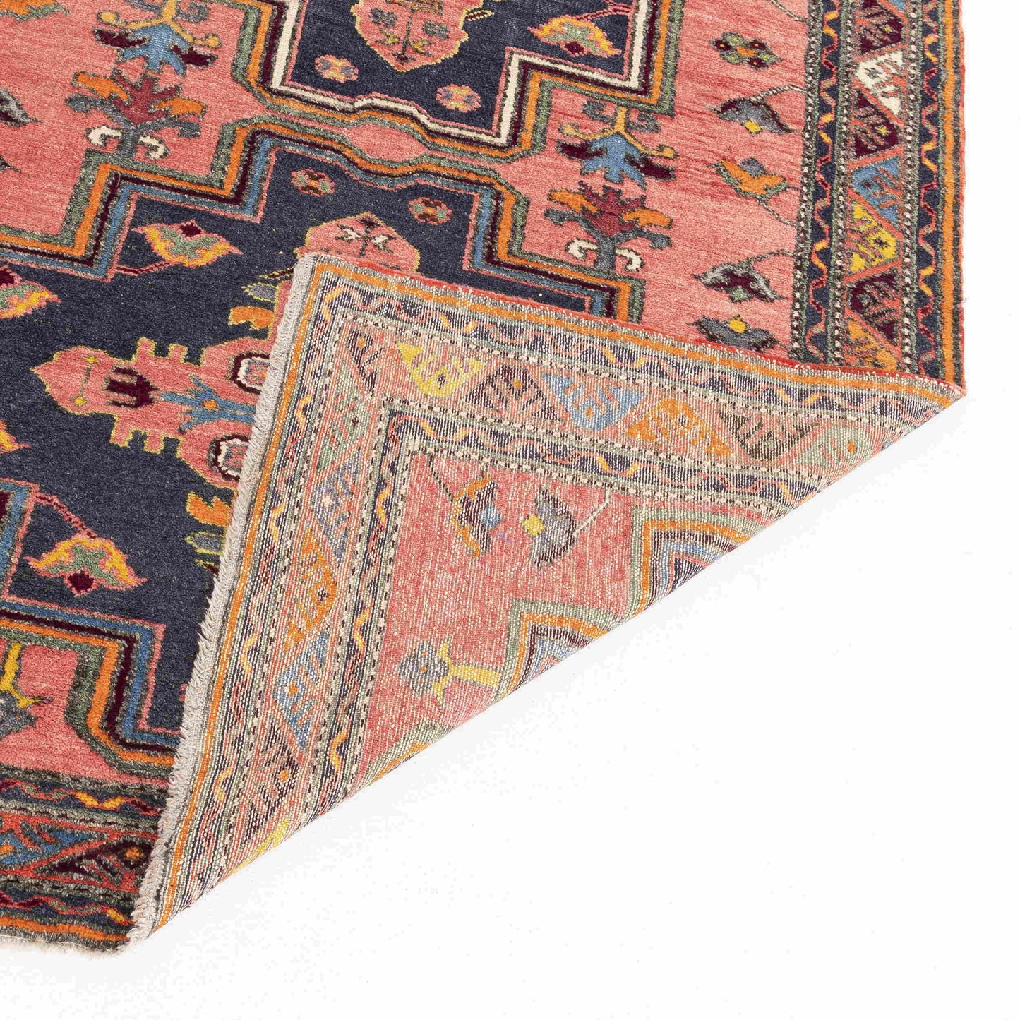 Oriental Rug Anatolian Hand Knotted Wool On Wool 128 X 222 Cm - 4' 3'' X 7' 4'' Pink C004 ER12