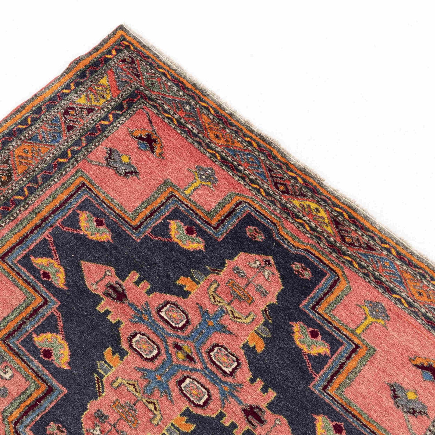 Oriental Rug Anatolian Hand Knotted Wool On Wool 128 X 222 Cm - 4' 3'' X 7' 4'' Pink C004 ER12