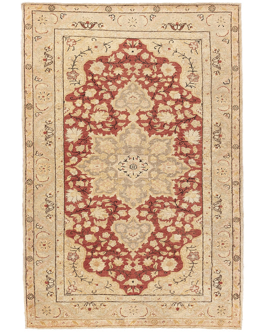 Oriental Rug Anatolian Hand Knotted Wool On Wool 130 X 189 Cm - 4' 4'' X 6' 3'' Sand C007 ER01