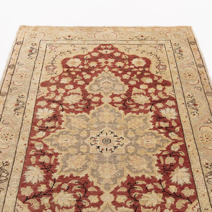 Oriental Rug Anatolian Hand Knotted Wool On Wool 130 X 189 Cm - 4' 4'' X 6' 3'' Sand C007 ER01