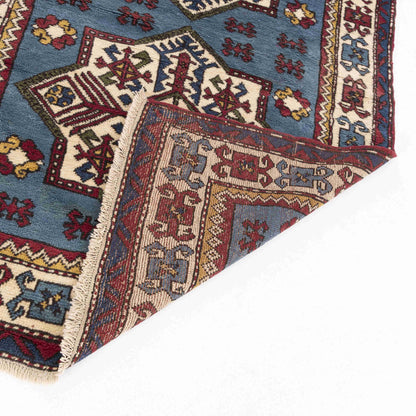 Oriental Rug Anatolian Hand Knotted Wool On Wool 131 X 194 Cm - 4' 4'' X 6' 5'' Navy Blue C012 ER01