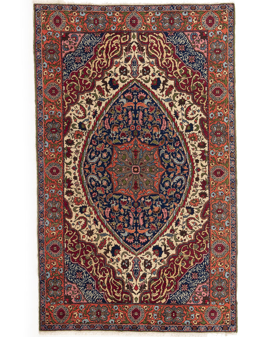 Oriental Rug Anatolian Hand Knotted Wool On Wool 135 X 214 Cm - 4' 6'' X 7' 1'' Multicolor C016 ER12