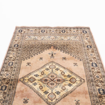 Oriental Rug Anatolian Hand Knotted Wool On Wool 135 X 215 Cm - 4' 6'' X 7' 1'' Stone C009 ER12