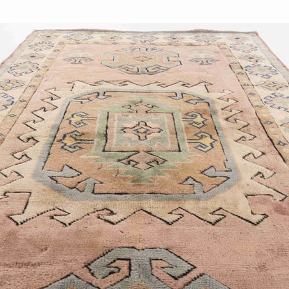 Oriental Rug Anatolian Hand Knotted Wool On Wool 136 X 197 Cm - 4' 6'' X 6' 6'' Sand C007 ER01