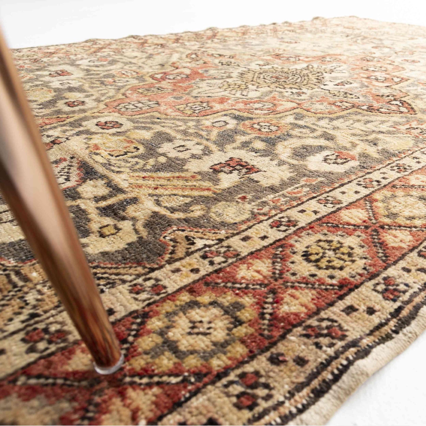 Oriental Rug Anatolian Hand Knotted Wool On Wool 136 X 205 Cm - 4' 6'' X 6' 9'' Sand C007 ER01