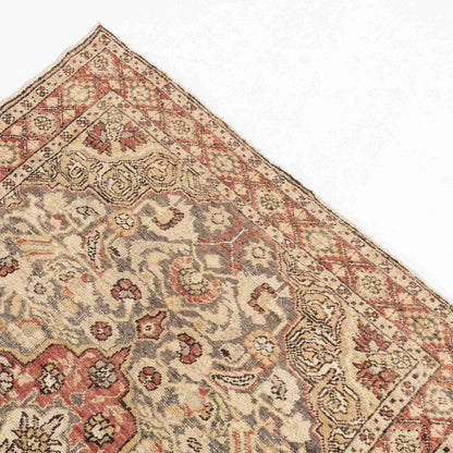 Oriental Rug Anatolian Hand Knotted Wool On Wool 136 X 205 Cm - 4' 6'' X 6' 9'' Sand C007 ER01