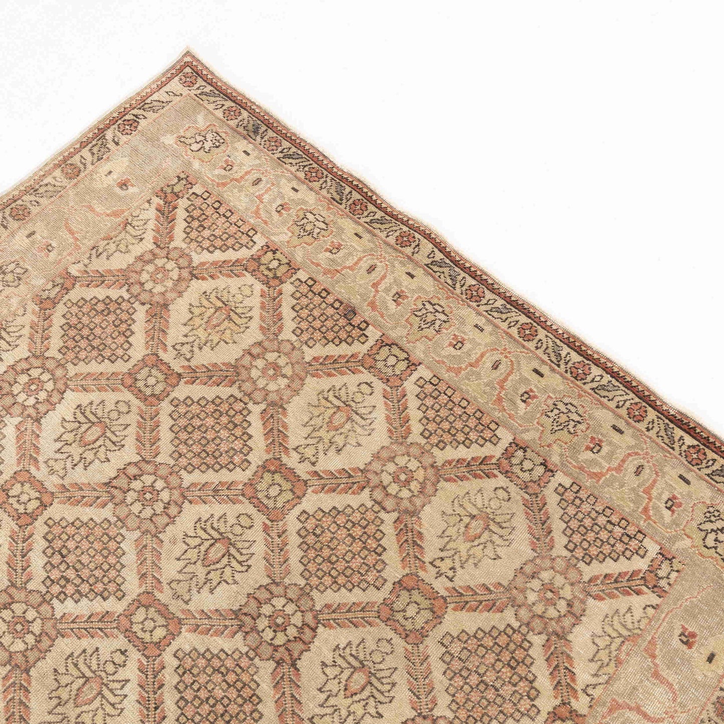 Oriental Rug Anatolian Hand Knotted Wool On Wool 136 X 213 Cm - 4' 6'' X 7' Sand C007 ER12