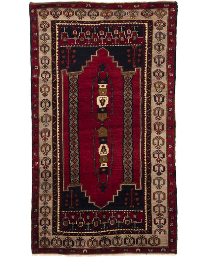 Oriental Rug Anatolian Hand Knotted Wool On Wool 139 X 323 Cm - 4' 7'' X 10' 8'' Burgundy C021 ER12