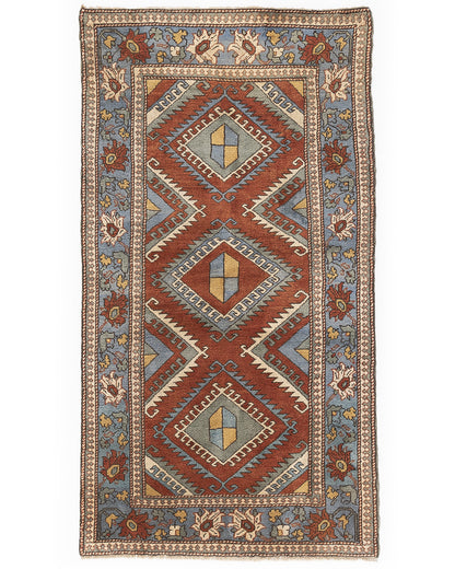 Oriental Rug Anatolian Hand Knotted Wool On Wool 142 X 248 Cm - 4' 8'' X 8' 2'' Red C014 ER12