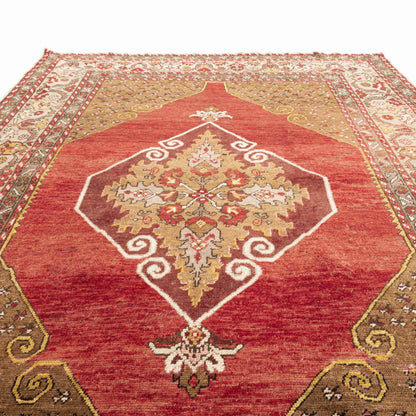 Oriental Rug Anatolian Hand Knotted Wool On Wool 143 X 198 Cm - 4' 9'' X 6' 6'' Red C014 ER12