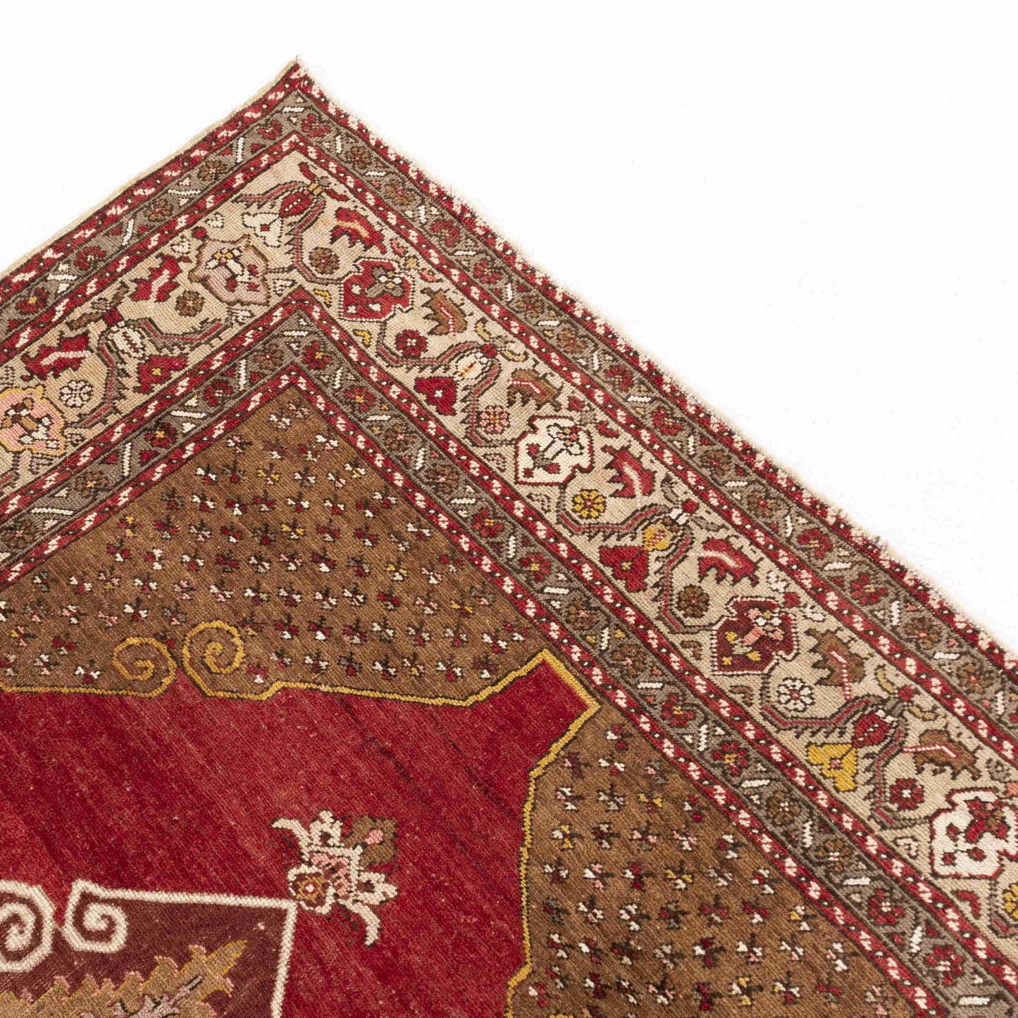 Oriental Rug Anatolian Hand Knotted Wool On Wool 143 X 198 Cm - 4' 9'' X 6' 6'' Red C014 ER12