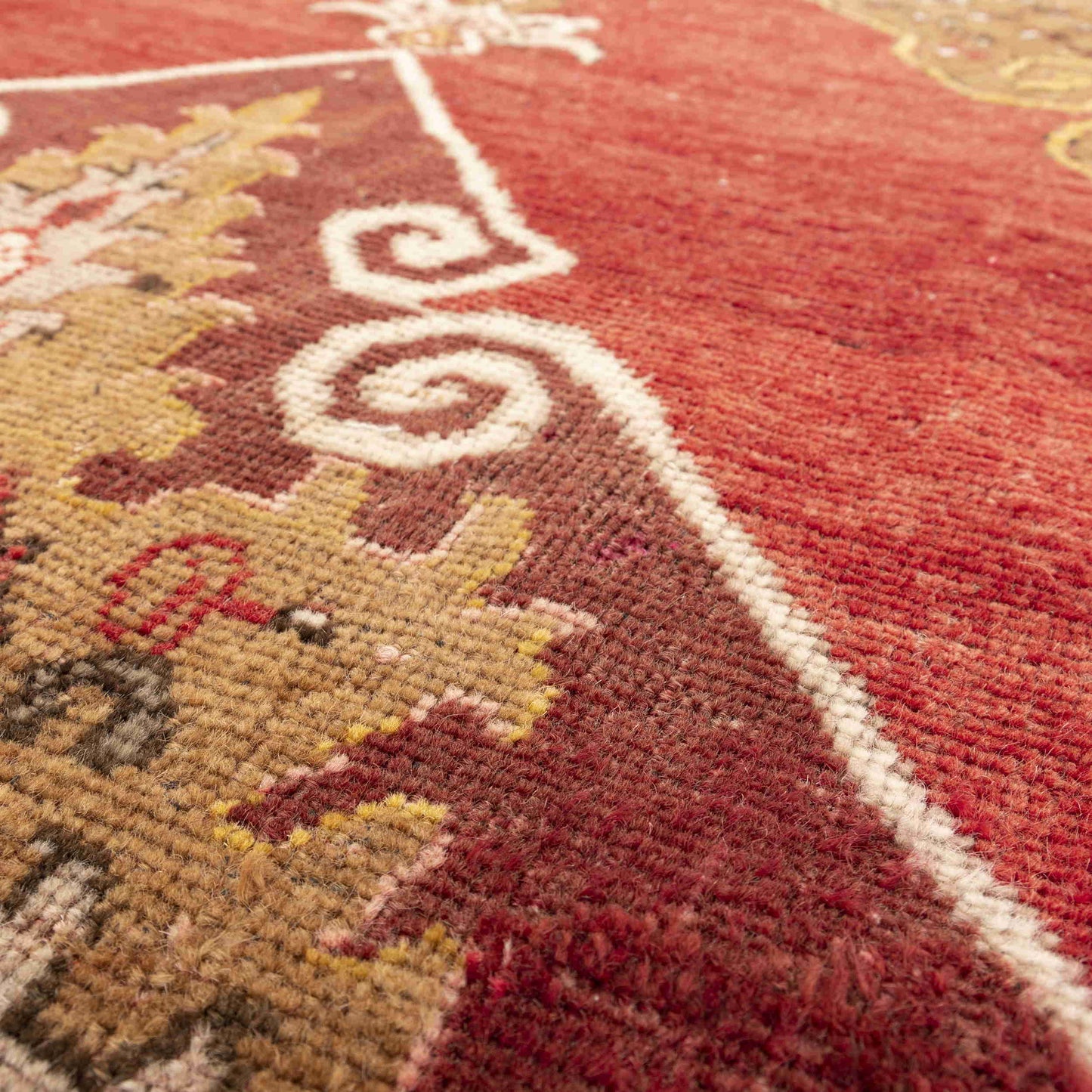 Oriental Rug Anatolian Hand Knotted Wool On Wool 143 X 198 Cm - 4' 9'' X 6' 6'' Red C014 ER12