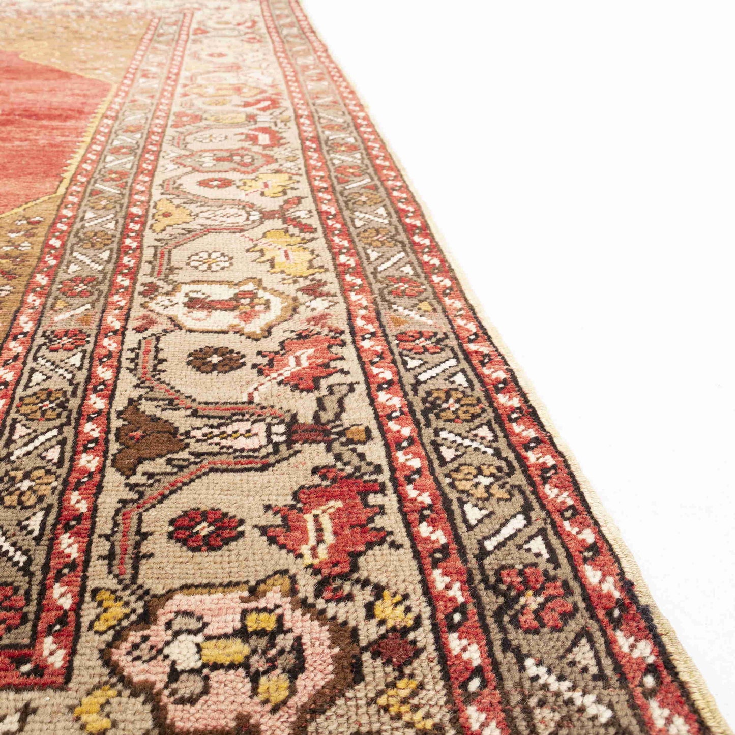 Oriental Rug Anatolian Hand Knotted Wool On Wool 143 X 198 Cm - 4' 9'' X 6' 6'' Red C014 ER12