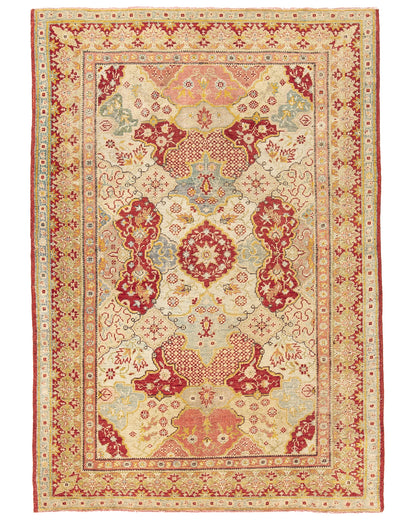 Oriental Rug Anatolian Hand Knotted Wool On Wool 144 X 203 Cm - 4' 9'' X 6' 8'' Red C014 ER12