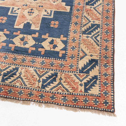 Oriental Rug Anatolian Hand Knotted Wool On Wool 145 X 276 Cm - 4' 10'' X 9' 1'' Navy Blue C012 ER12