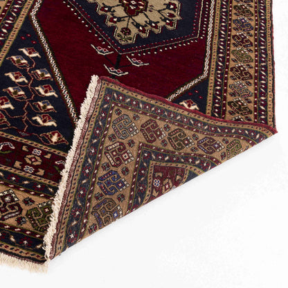 Oriental Rug Anatolian Hand Knotted Wool On Wool 147 X 264 Cm - 4' 10'' X 8' 8'' Burgundy C021 ER12