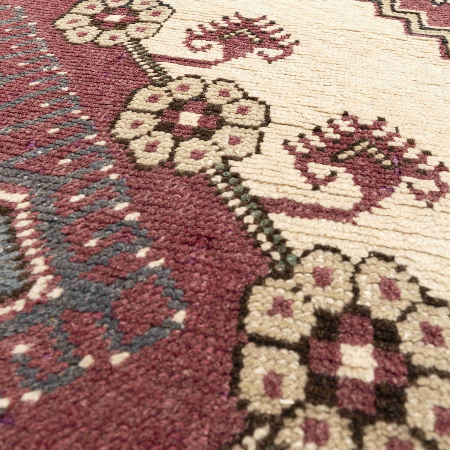 Oriental Rug Anatolian Hand Knotted Wool On Wool 148 X 215 Cm - 4' 11'' X 7' 1'' Burgundy C021 ER12