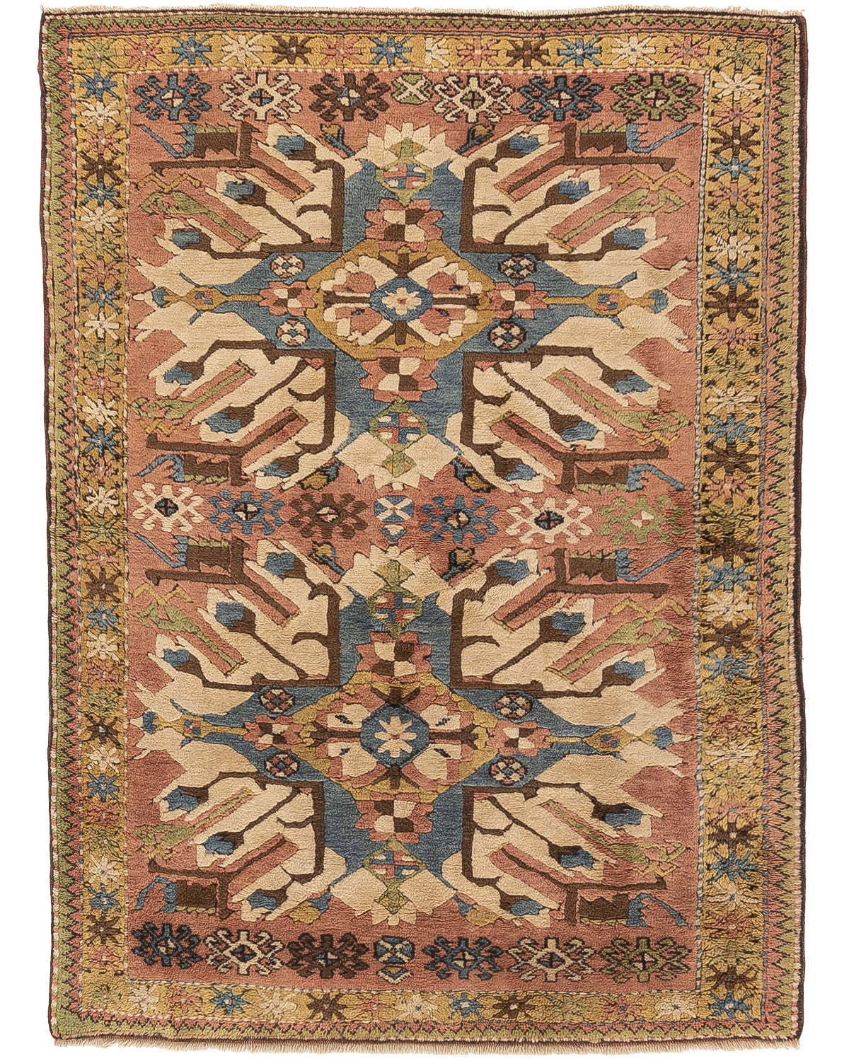 Oriental Rug Anatolian Hand Knotted Wool On Wool 150 X 200 Cm - 5' X 6' 7'' Multicolor C016 ER12