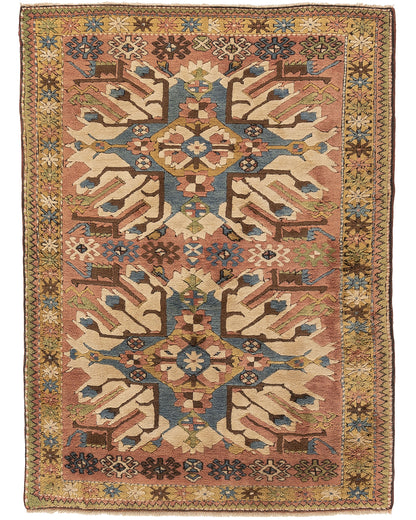 Oriental Rug Anatolian Hand Knotted Wool On Wool 150 X 200 Cm - 5' X 6' 7'' Multicolor C016 ER12