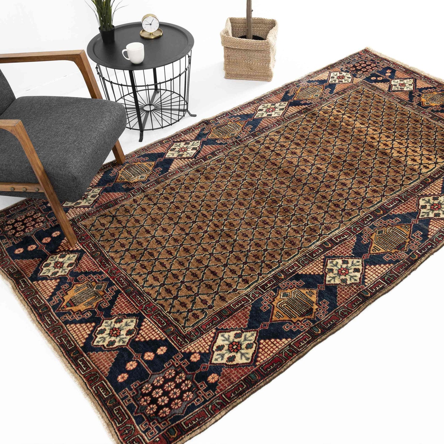 Oriental Rug Anatolian Hand Knotted Wool On Wool 150 X 281 Cm - 5' X 9' 3'' Multicolor C016 ER12