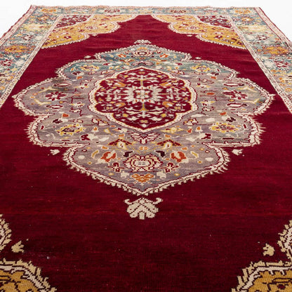 Oriental Rug Anatolian Hand Knotted Wool On Wool 152 X 242 Cm - 5' X 8' Burgundy C021 ER12