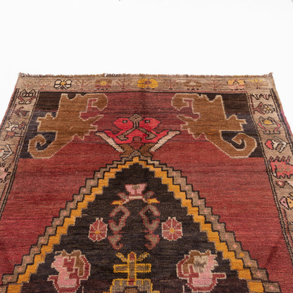 Oriental Rug Anatolian Hand Knotted Wool On Wool 154 X 314 Cm - 5' 1'' X 10' 4'' Red C014 ER12