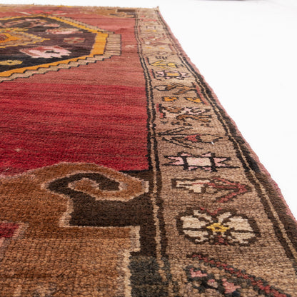 Oriental Rug Anatolian Hand Knotted Wool On Wool 154 X 314 Cm - 5' 1'' X 10' 4'' Red C014 ER12