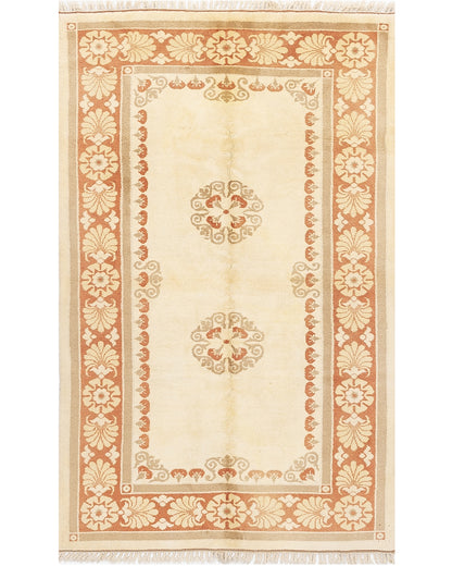 Oriental Rug Anatolian Hand Knotted Wool On Wool 158 X 248 Cm - 5' 3'' X 8' 2'' Sand C007 ER12