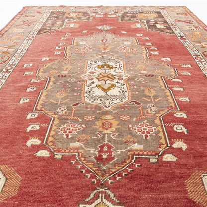 Oriental Rug Anatolian Hand Knotted Wool On Wool 160 X 257 Cm - 5' 3'' X 8' 6'' Red C014 ER12