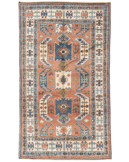 Oriental Rug Anatolian Hand Knotted Wool On Wool 163 X 280 Cm - 5' 5'' X 9' 3'' Orange C011 ER12