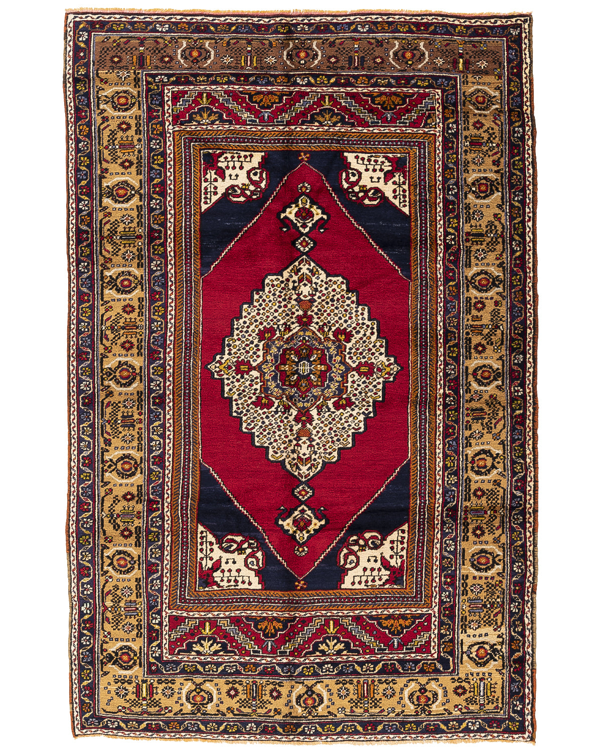 Oriental Rug Anatolian Hand Knotted Wool On Wool 163 X 294 Cm - 5' 5'' X 9' 8'' Red C014 ER12